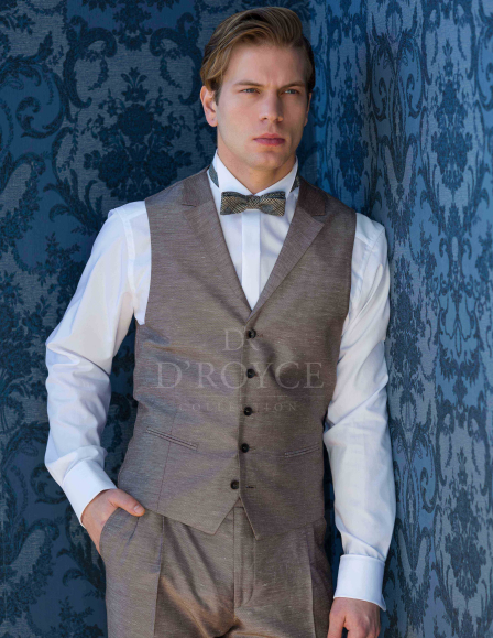 Vintage mogyoró barna mellény