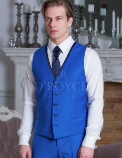 Kék szövet mellény